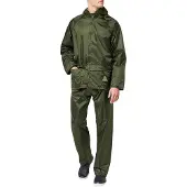 Result Herren Regenanzug bestehend aus Regenjacke und Regenhose, wasserdicht LT168 (S) (Olive)