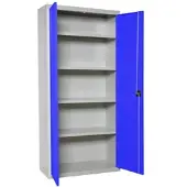 Proregal Stahlschrank AMEGO | HxBxT 180x100x40cm | 4x Fachboden | Blau-Grau