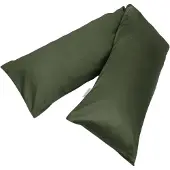Yumeko Kissenbezug Baumwollsatin 35x160 Grün - Eco, Bio & Fairtrade