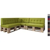 Sunnypillow Palettenkissen Verona gesteppt 8er Set Lime