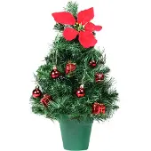 Gartenpirat Künstlicher Baum grün 40 cm mit Dekoration Weihnachtsbaum geschmückt