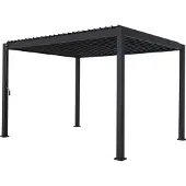 Green Spirit Lamellenpergola Mirador Basic 3x3,6m Anthrazit Aluminium Stahl