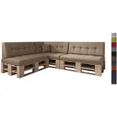 Sunnypillow Palettenkissen Verona gesteppt 8er Set Sand