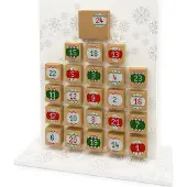 Itenga Deluxe Adventskalender "Schneeflocken" zum Aufstellen und Füllen (Z28)