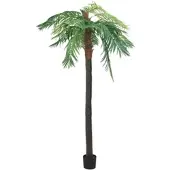 Furnicato Künstliche Palme Phönix mit Topf 305 cm Grün