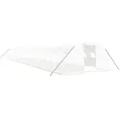 Furnicato Gewächshaus mit Stahlrahmen Weiß 88 m2 22x4x2 m