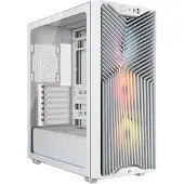 Corsair Midi Tower 3200D RS ARGB PC Case, Midi Tower, PC, Weiß, ATX, Mini-ATX, micro ATX, Stahl, Gehärtetes Glas, Multi