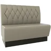 BIG Möbel Gastro Sitzbank Amsterdam | 160 cm breit | Kunstleder Taupe | Diamant | Dinerbank