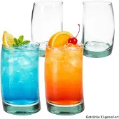 MamboCat Sail 4er Set Trinkgläser 210ml Recycling-Glas 4 Personen Wasser-Glas Limo