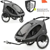 Hauck 2in1 Fahrradanhänger Dryk Duo für 2