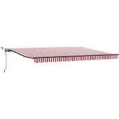 Syfax Markisenstoff Rot und Weiß 450 x 350 cm Polyester