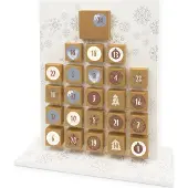 Itenga Deluxe Adventskalender "Schneeflocken" zum Aufstellen und Füllen (Z15)