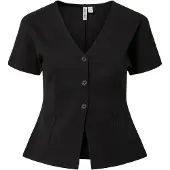 Pieces Pcgunhild Fitted Oberteil Mit Kurzen Ärmeln | Schwarz | XS