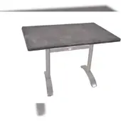DELUKE Bistrotisch ACHE 110x70cm Rechteckig Schwarz Holz Cafétisch Bartisch Gartentisch Outdoor-Esstisch