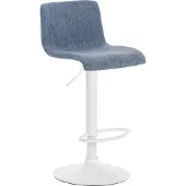 CLP Barhocker Hover mit Stoffbezug blau Material Gestell Metall matt weiss