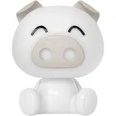 Luxus Europe - Nachtlampe Kinderzimmer Piggy Weiß - Draadloos LED Nachtlampje Kinderen - USB-C Oplaadbaar