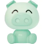Luxus Europe - Nachtlampe Kinderzimmer Piggy Mintgrün - Draadloos LED Nachtlampje Kinderen - USB-C Oplaadbaar