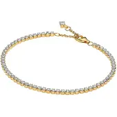 Pandora 563927C01 Tennisarmband für Damen Goldfarben Zirkonia