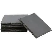 LaserPecker Stone Slate Coasters Square Black(6 pcs)