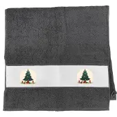 Hellweg Druckerei Huuraa Handtuch Weihnachtsbaum Tannenbaum 50x100cm Graphite Baumwolle Handtuch Geschenkidee
