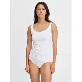 Calida Unterhemd "Unterhemd Top ohne Arm Essential Cotton 1er Pack", Damen, Gr. 44-46, N-Gr, weiß, Obermaterial: 95% Baumwolle CO. 5% Elasthan EL., Unterhemden Unterhemd