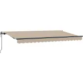 vidaXL Einziehbare Markise Beige 400 x 200 cm Stoff
