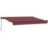 vidaXL Ausziehbare Markise Bordeauxrot 250 x 200 cm Stoff