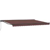 vidaXL Markisenrahmen Braun 450 x 300 cm Polyester mit PolyurethanBeschichtung