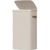 Songmics Wäschekorb, 100 L Wäschesammler, Wäschetonne mit Deckel und Griffen LCBB35811LH01