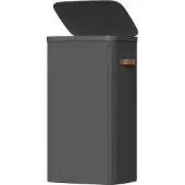 Songmics Wäschekorb, 100 L Wäschesammler, Wäschetonne mit Deckel und Griffen LCBB35811BH01