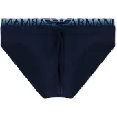 Emporio Armani für Herren. EM000582_AF20432 Slip-Badehose mit Logoband marine (S), Strandbekleidung, Polyamid
