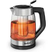 Tefal BJ760D, 1,7 l, 2200 W, Schwarz, Edelstahl, Glas, Regelbare Temperatur, Warmhaltefunktion