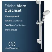 Ideal standard Alero RENO Brausekombination mit Stange, wassersparend – Chrom