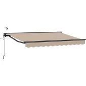 vidaXL Elektrische ausziehbare Markise Beige und Anthrazit 3,5 x 2 m