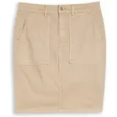 Tom Tailor Damen Jeansrock mit aufgesetzten Taschen, braun, Uni, Gr. 36