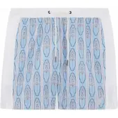 Lyle & Scott Badehose Herren Floral Loop Graphic Almond Cream / Parma Blue-L