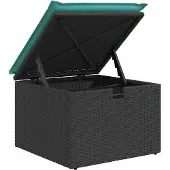 vidaXL Gartensofa-set 7 stk. Schwarz Poly-Rattan