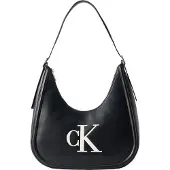 Calvin Klein Handtasche Bold Ck Crescent LV04F3427G Schwarz
