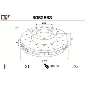 FTE Bremsscheibe COATED RANGE FTE 9082863