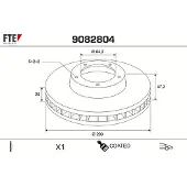 FTE Bremsscheibe COATED RANGE FTE 9082804