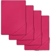 Setex Feinbiber Spannbettlaken pink 90 x 200 cm 4er-Set