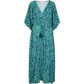 Apricot Midikleid "Midikleid" mit Kordel, 2 tlg. mit Zebra-Print und Kimono-Ärmeln
