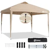 Sekey Faltpavillon 3x3 m, wasserdicht, UV-Schutz 50+, belüftet, 3 Höhen, stabil & windfest