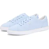 Tommy Hilfiger Plateausneaker "TH LOW PROFILE VULC CANVAS" Halbschuh, Schnürer, Freizeitschuh mit gepolstertem Schaftrand