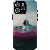 WOYC Astronaut auf pinker Luftmatratze – Hülle Kompatibel mit iPhone 16 Pro Max