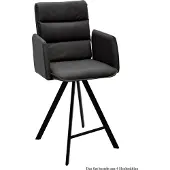 58 aufm Kessel Thekenstuhl (4er-Set) Delicia 52x109x60 Schwarz/Anthrazit