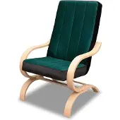 Sonstiges Fink Schaukelstuhl aus Holz für die Girona Lounge (Königsgrün Schwarz)