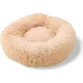 Surtep Jenny Hell Haustierbett, rund, Champagner, XS (40x40x20cm), extraweich, gepolsterte Kante