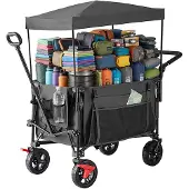 Northix Faltbarer Trolley mit Dach, 200 l Fassungsvermögen, 150 kg Tragkraft