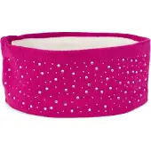 StyleBREAKER Stirnband "Feinstrick Stirnband mit Strass", Damen, lila (himbeere), Obermaterial: 100% Viskose CV., Modisch, Mützen Stirnband